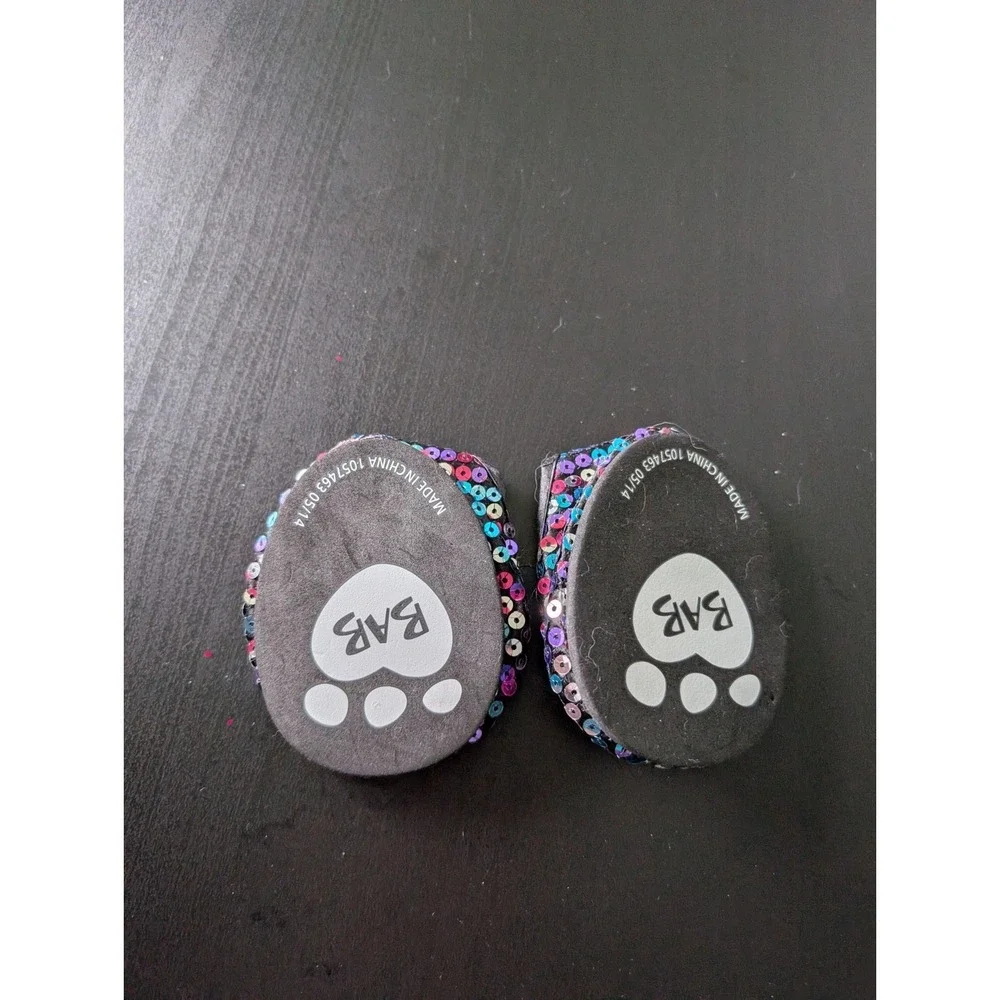 Build a Bear Multicolored Sparkle Sequin Slippers Teddy Glittery Dress‎ Shoes